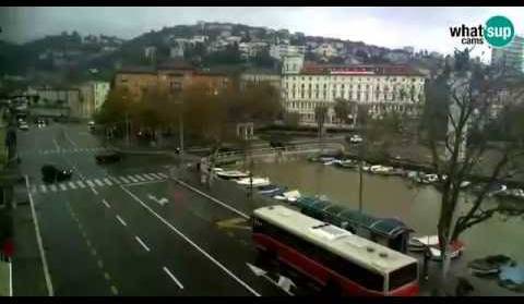 Rijeka Fiumara - visoki vodostaj Rječine - poplava