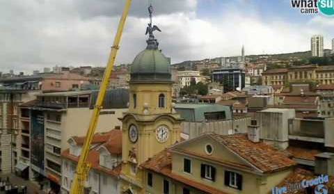 Rijeka - Postavljanje dvoglavog orla na Gradski toranj - 19.4.2017.