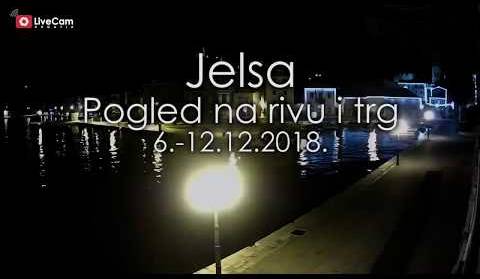Jelsa - pogled na rivu i trg 6.-12.12.2018.