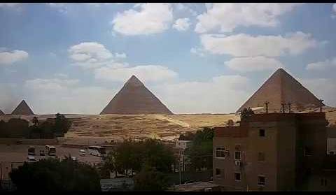 Egipat piramide, noćna rasvjeta - tme lapse 9.5.2019.