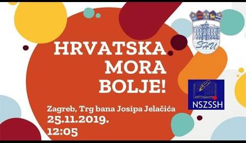 Prosvjed “Hrvatska mora bolje”, 25.11.2019. u 12:05, Trg bana Jelačića