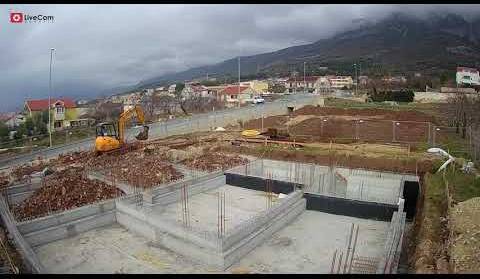 Wienerberger gradnja obiteljske kuće - Kaštela, betonski radovi temelji - time lapse 18.02.2020.
