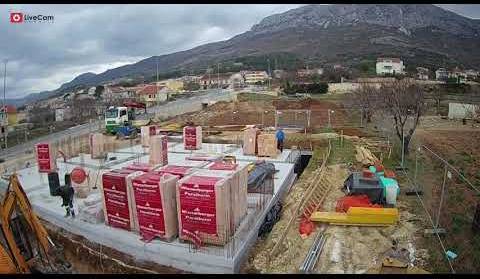 Kaštela gradnja Wienerberger ciglama, time lapse snimka- 18.04.2020.