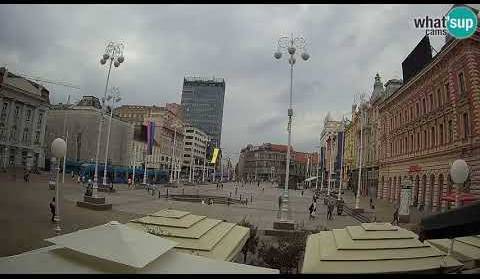 Zagreb, time lapse, Manduševac, Trg bana Josipa Jelačića 17.09.2020.
