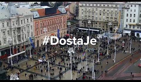 Prosvjed Dosta Je 3.2.2021 na Trgu bana Josipa Jelačića
