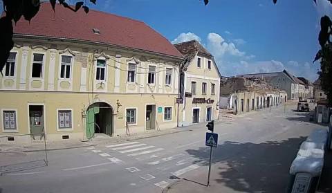 The center of Petrinja after a catastrophic earthquake
