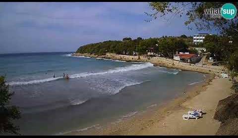 Slanica plaža Murter, jugo i jesenski kupaći 05.10.2021.