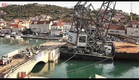 Početak rekonsturkcije starog čiovskog mosta - demontaža