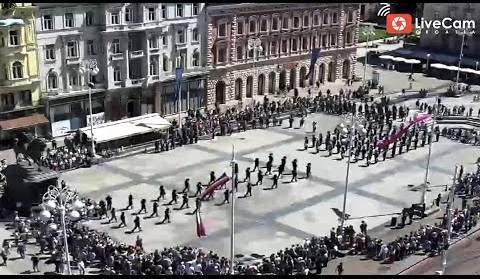Parada u centru Zagreba - Norveška kraljeva garda, 04.06.2022.
