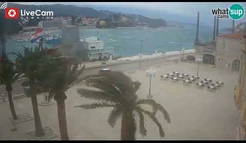 Valovi orkanskog juga na rivi u Rabu, 23.02.2024.