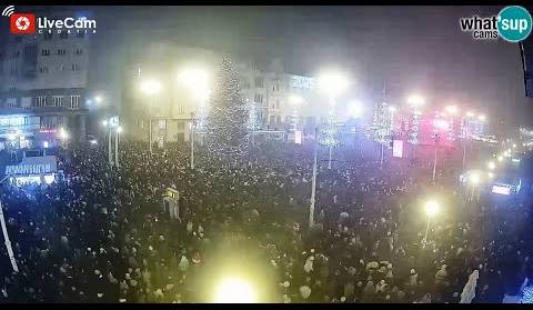 Zagreb doček Nove godine - Live Cam Croatia