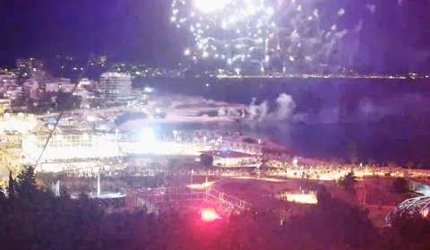 Spektakularno otvorenje Žnjana, vatromet - Live Cam Croatia