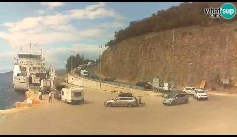 Valbiska - Merag Cres ljetni promet trajektom - Live Cam Croatia