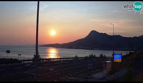 Omiš - zalazak - Live Cam Croatia