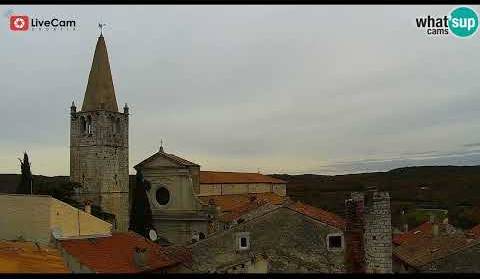 Bale Istra – Zimska kišna panorama | Oblačni dan uživo s panoramske kamere