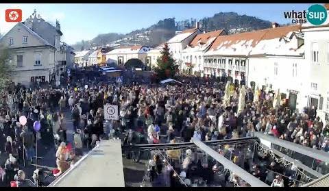 Tradicionalni doček Nove godine u podne u Samoboru - Live Cam Croatia