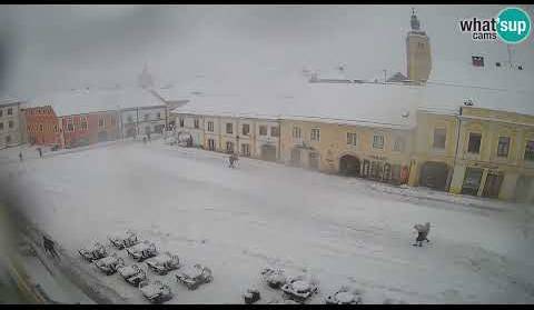 Varaždin zatrpan snijegom! 20 cm na Trgu kralja Tomislava – Time Lapse, Live Cam Croatia