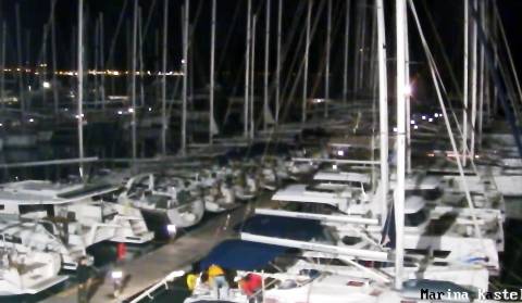 Marina Kaštela Live, PTZ Camera View of Yachts and Harbor