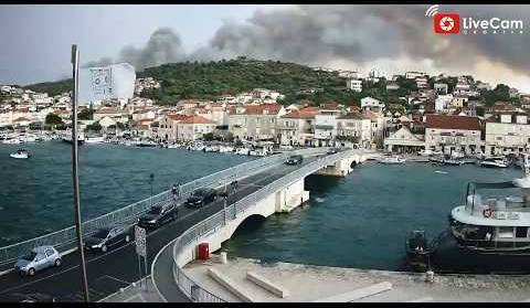 Požar na Čiovu nakon nevremena! Munja izazvala vatrenu stihiju, Time Lapse iz Trogira