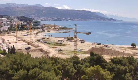 Split construction site Znjan renovation and new sports facilities